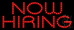 Red Now Hiring Animated LED Sign