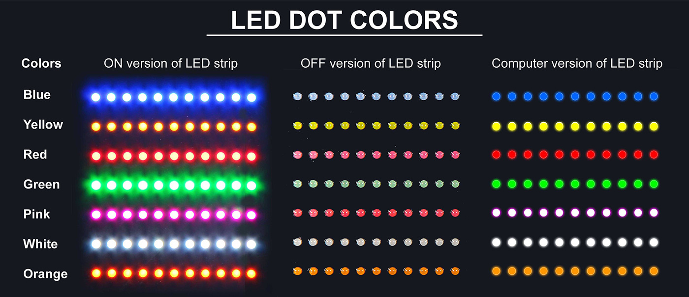 led colors for different moods