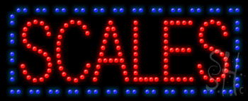 Red and Blue Scales Animated LED Sign