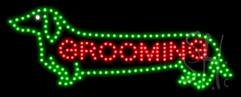 Dog Logo Grooming LED Sign