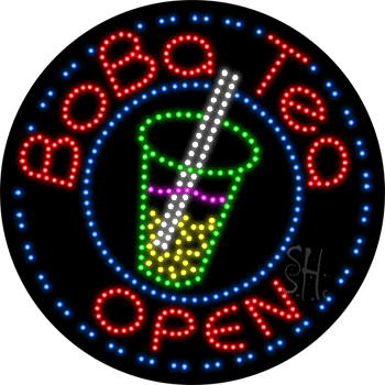 Large LED Boba Tea Animated Sign