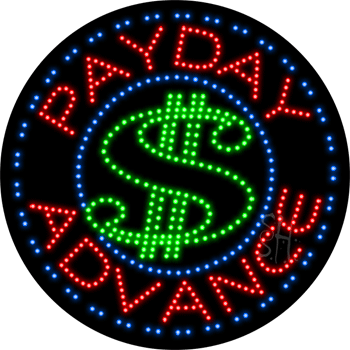 Large LED Payday Advance Animated Sign