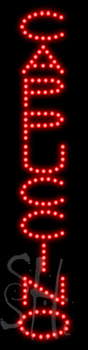 Red Cappuccino LED Sign