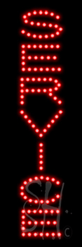 Red Service LED Sign