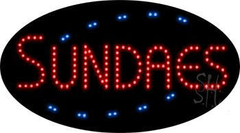 Deco Style Sundaes Animated LED Sign