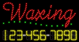 Waxing with Phone Number Animated LED Sign