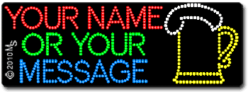 Custom Beer-Mug Animated LED Sign