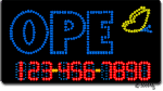 Butterfly-Open-Phone Number Changeable Animated LED Sign