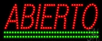 Underline Abierto Animated LED Sign