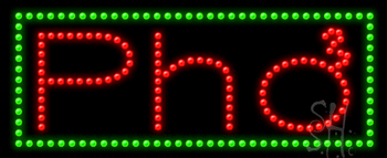 Green Border Pho Animated LED Sign