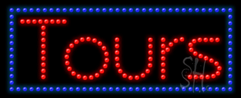 Blue Border Tours Animated LED Sign
