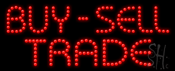 Red Buy Sell Trade Animated LED Sign