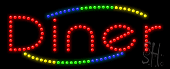 Deco Style Diner Animated LED Sign