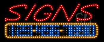 Red Signs Animated LED Sign with Phone