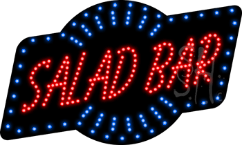 Salad Bar with Border Animated LED Sign