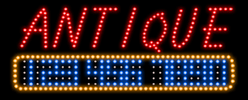 Antiques Shop Animated LED Sign