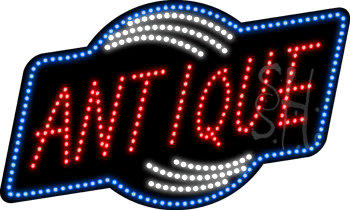 Blue Border Antique Animated LED Sign