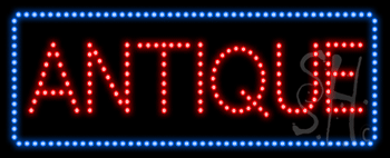 Blue Border Antique Animated LED Sign