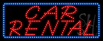 Car Rental Animated LED Sign