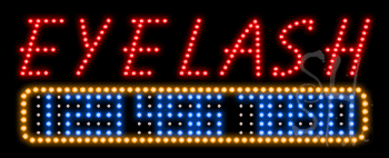 Eye Lash Animated LED Sign