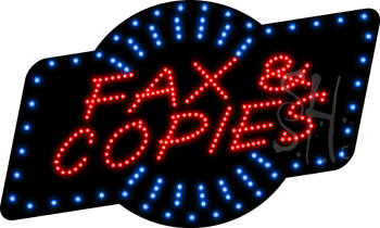 Fax and Copies Animated LED Sign