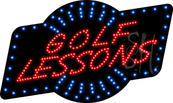 Golf Lessons Animated LED Sign