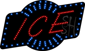 Red Ice Animated LED Sign