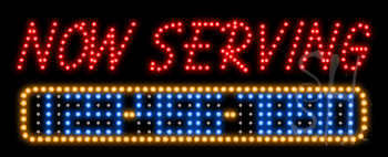 Now Serving Lunch Animated LED Sign