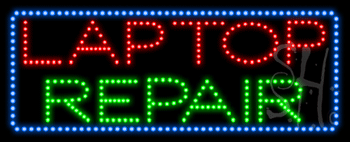 Laptop Repair Animated LED Sign