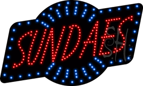 Red Sundaes Animated LED Sign