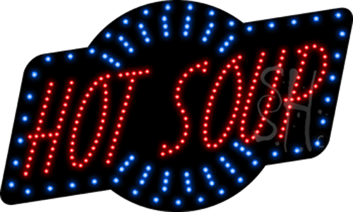 Hot Soup Animated LED Sign