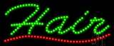Green Hair Animated LED Sign