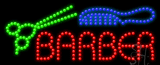 Red Barber Animated LED Sign