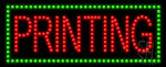 Green Border Printing Animated LED Sign