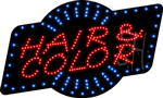 Hair and Color Animated LED Sign