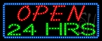 Open 24 Hrs Animated LED Sign