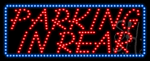 Parking In Rear Animated LED Sign